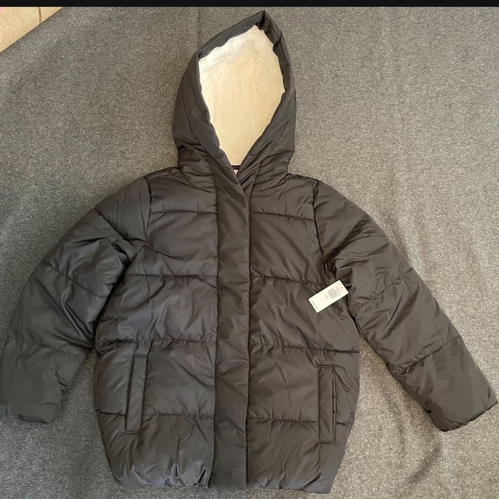 Kids Black Puffer Jacket